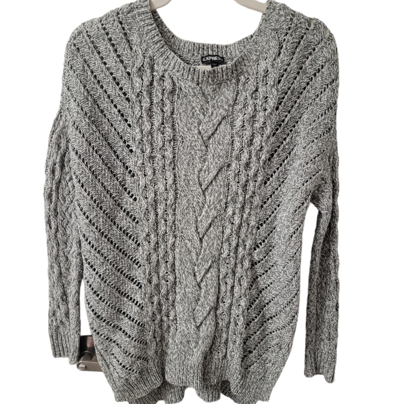 Express light gray knit sweater - Picture 1 of 8